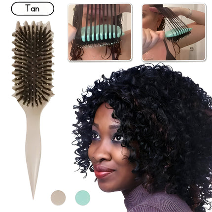 Boar Bristle Brush, Hair Detangler Brush for Curl Defining