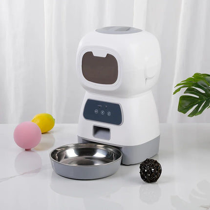 Automatic Cat Feeder and Automatic Dog Feeder, WiFi Smart Pet Feeder with Voice Recorder
