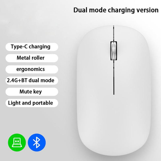Rechargeable Wireless Mouse with Type C, Bluetooth Mouse