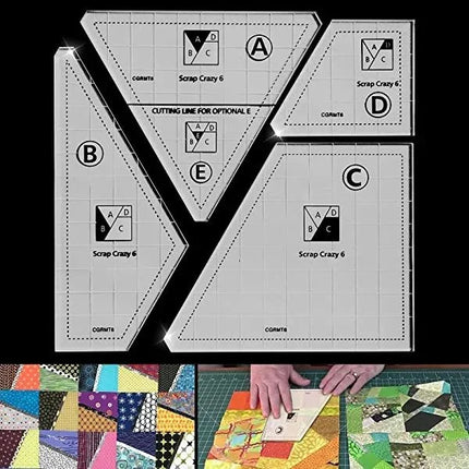 Quilting Templates, 4 Piece Acrylic Quilting Template Set, Quilt Block Template