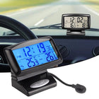 Car Thermometer Clock for Dashboard, Car Alarm Clock with Large LCD Screen and Backlight, Digital Car Clock, Frost Alarm