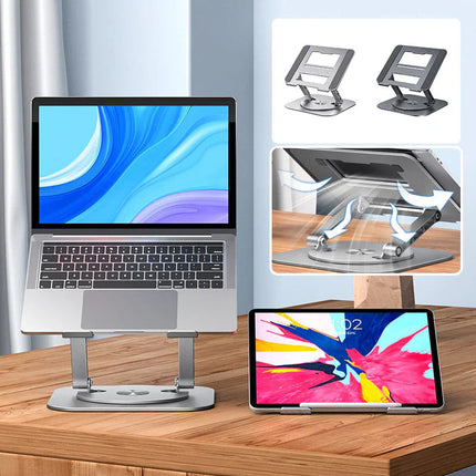 Laptop Stand for Desk, 360 Degree Swivel Laptop Stand with Adjustable Height – image 6