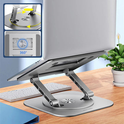 Laptop Stand for Desk, 360 Degree Swivel Laptop Stand with Adjustable Height