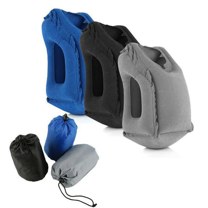 Travel Neck Pillow Inflatable, Flight Pillow with Carry Bag