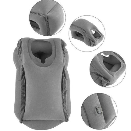 Travel Neck Pillow Inflatable, Airplane Neck Pillow with Face Down Rest – image 4