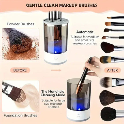 Makeup Brush Cleaner Machine with Dryer, Spinning Cosmetic Brush Cleaner – image 7