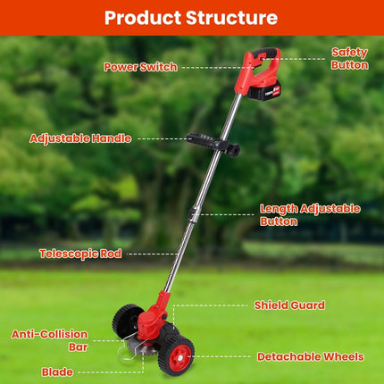 Weed Eater, Wheeled Weed Wacker for Narrow Yard Spaces – image 8
