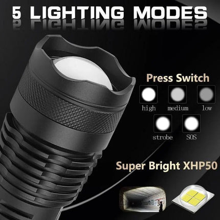 Rechargeable Flashlight, High Lumen LED Flashlight with Zoom – image 8