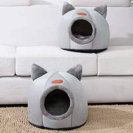 Cat Cave Bed with Ear Design – image 6