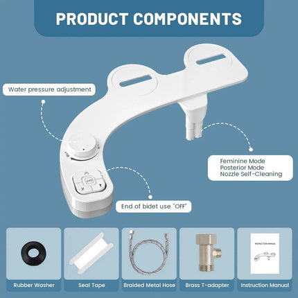 Bidet Attachment for Toilet Seat, Adjustable Pressure Memory – image 7