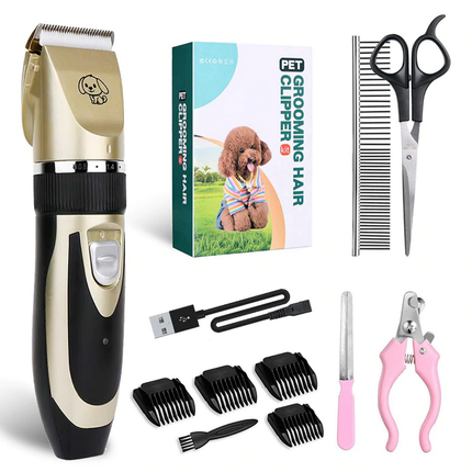 Quiet Dog Hair Trimmer with 4 Combs, Cat Clippers – image 8