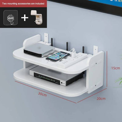 Small Wall Shelf for Router and Modem, WiFi Router Shelf with Cable Management – image 7