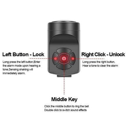 Bike Alarm Anti Theft 120dB Motion Sensing, Security Alarm USB – image 6