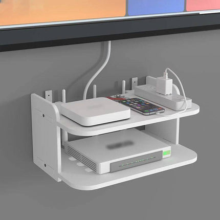 Small Wall Shelf for Router and Modem, WiFi Router Shelf with Cable Management – image 4