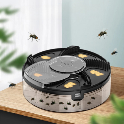 Indoor Fly Trap Rechargeable, Non Toxic Household Fly Trap with Bait for Kitchen and Patio, Electric Fly Catcher Outdoor