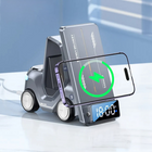 MagSafe Charger Stand, 5 in 1 Charging Station, Apple Watch Charger, Wireless Charger with Alarm Clock and Night Light