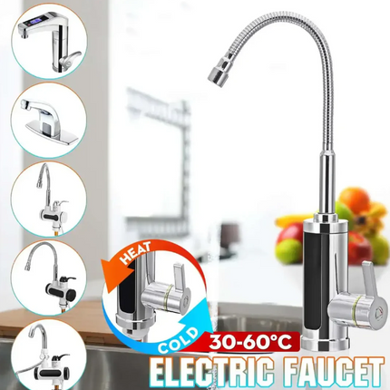 Electric Kitchen Faucet with Instant Hot Water, Instant Hot Water Tap for Sink