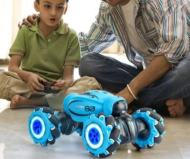 Remote Control Car for Kids, 4WD RC Stunt Car with Mecanum Wheels, Double Sided Flip Toy Car for Indoor and Outdoor