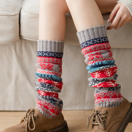 Knit Leg Warmers for Winter, Boot Leg Warmers for Ski and Hiking – image 5