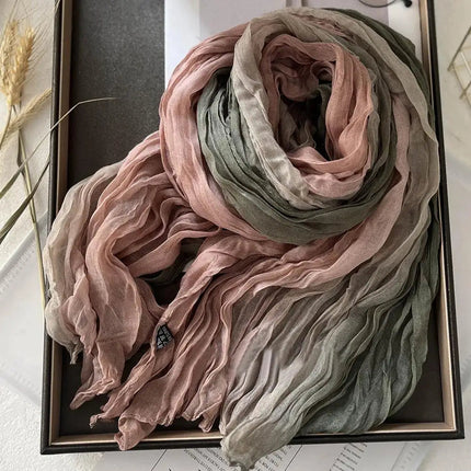 Scarves for Women, Soft Gradient Winter Scarf with Head Wrap Style – image 13