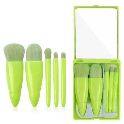 Makeup Brush Set with Mirror, Mini Cosmetic Brushes – image 6