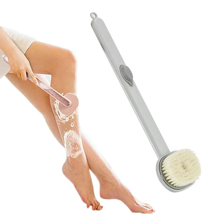 Shower Brush with Soft Nylon Bristles, Long Handle Back Scrubber with Soap Dispenser – image 7