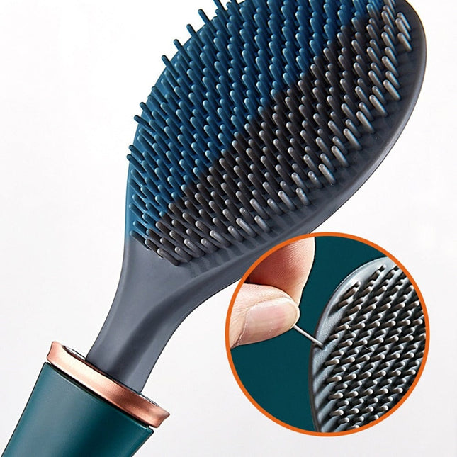 Silicone Toilet Brush and Holder, Flexible Toilet Cleaning Brush Wall Mounted