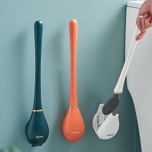 Silicone Toilet Brush and Holder, Quick Drying Bathroom Accessories – image 7