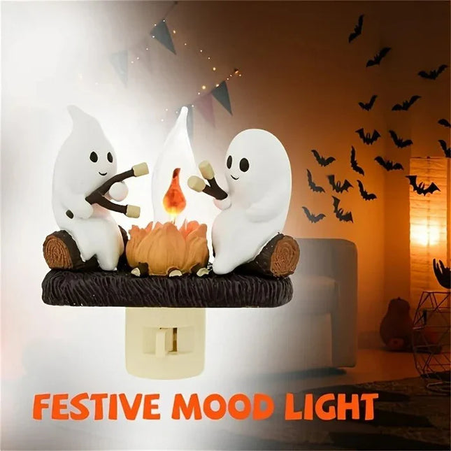 Halloween Ghost Night Light, Bonfire LED Flicker Light