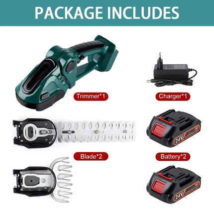 Cordless Hedge Trimmer with 2 Batteries, Shrub Trimmer – image 8
