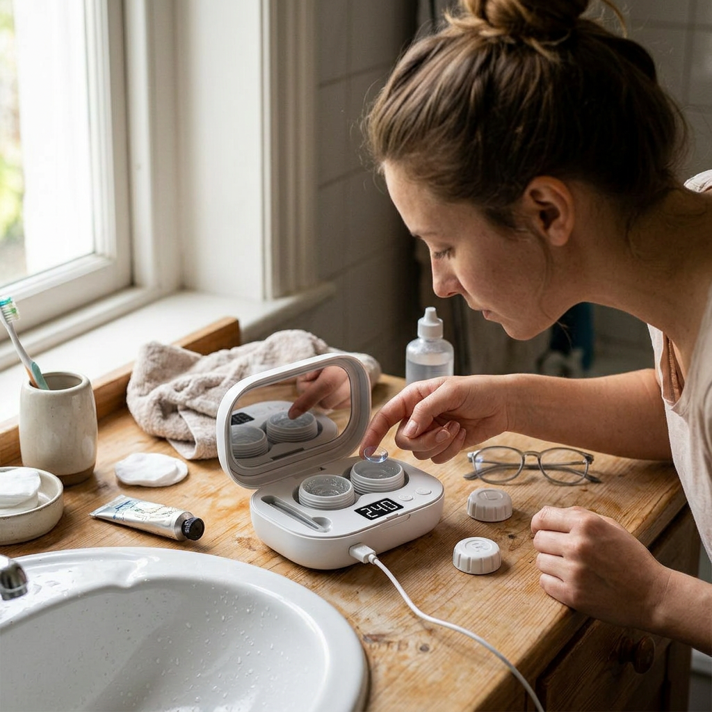 Ultrasonic Contact Lens Cleaner lifestyle