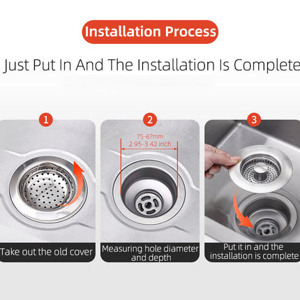 Kitchen Sink Strainer, 3 in 1 Pop Up Sink Stopper – image 8