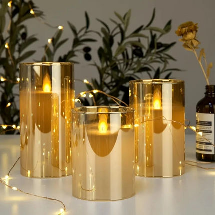 Set of 3 Realistic Flameless Candles with Real Wax – image 8