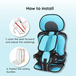 Tuzwa Kids Car Seat Booster Cushion – Lightweight Adjustable Height Travel Seat Pad with Soft Breathable Comfort for Children