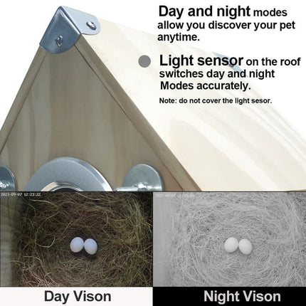 Birdhouse Camera 4MP AI Night Vision, Bird House with Camera Live View via App – image 4