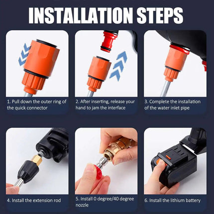 Cordless Pressure Washer with 2 Batteries, Handheld Pressure Washer for Car and Patio – image 9