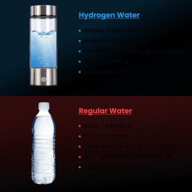 Portable Hydrogen Water Bottle 10.1 oz, USB Rechargeable Hydrogen Water Generator
