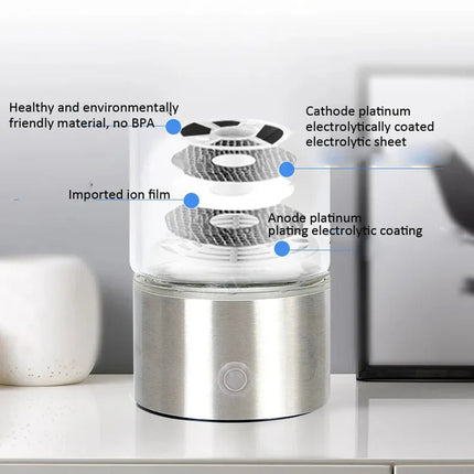 Portable Hydrogen Water Bottle 10.1 oz, Electrolysis Water Bottle – image 10