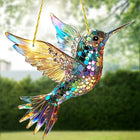 Window Suncatcher, Hanging Bird Ornament with Chain in 7 Styles, Reflective Outdoor Decor, Porch Decor and Window Decor