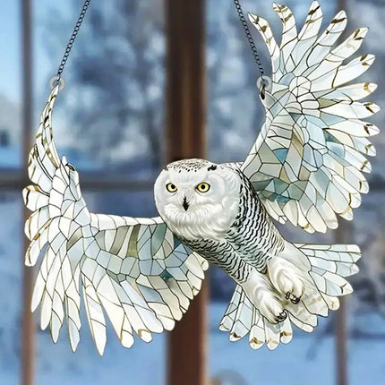 Window Suncatcher, Hanging Bird Ornament with Chain in 7 Styles