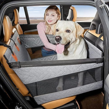 Dog Car Seat Cover, Waterproof Pet Car Seat Protector with Memory Foam