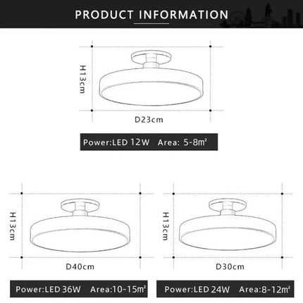 Flush Mount Ceiling Light, Round LED Ceiling Lights – image 11