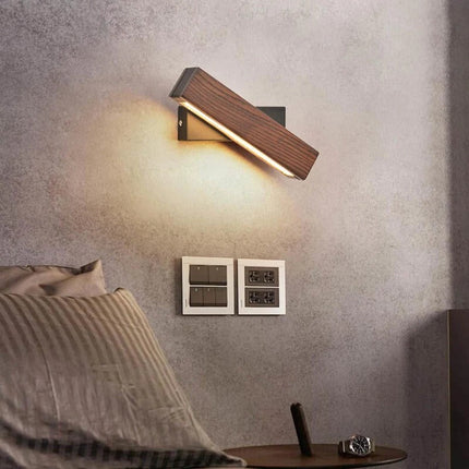 Adjustable LED Wall Lamp, 180 Degree Rotating Indoor Sconce with Rotary Knob Switch and Built In Light for Bedrooms and Hallways