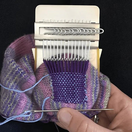Weaving Loom for Visible Mending, Hand Loom Fabric Repair Kit for Socks and Jeans