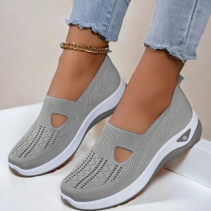 Womens Sneakers, Slip On Sneakers with Soft Knit Orthopedic Sole – image 9