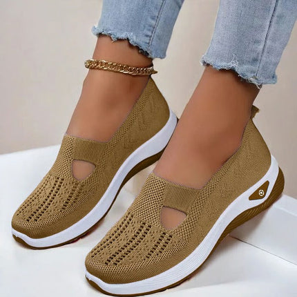 Womens Sneakers, Slip On Sneakers with Soft Knit Orthopedic Sole – image 13
