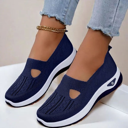 Womens Sneakers, Slip On Sneakers with Soft Knit Orthopedic Sole – image 11
