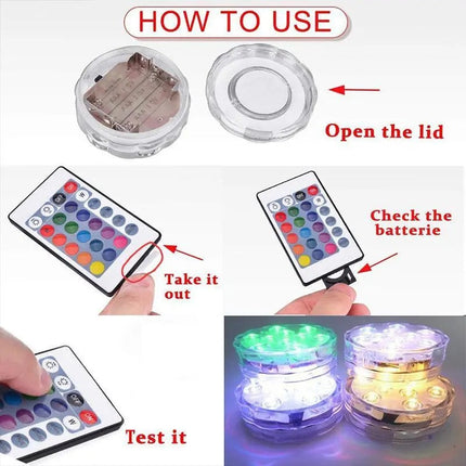 Submersible Pool Lights with Remote, Waterproof LED Light – image 5
