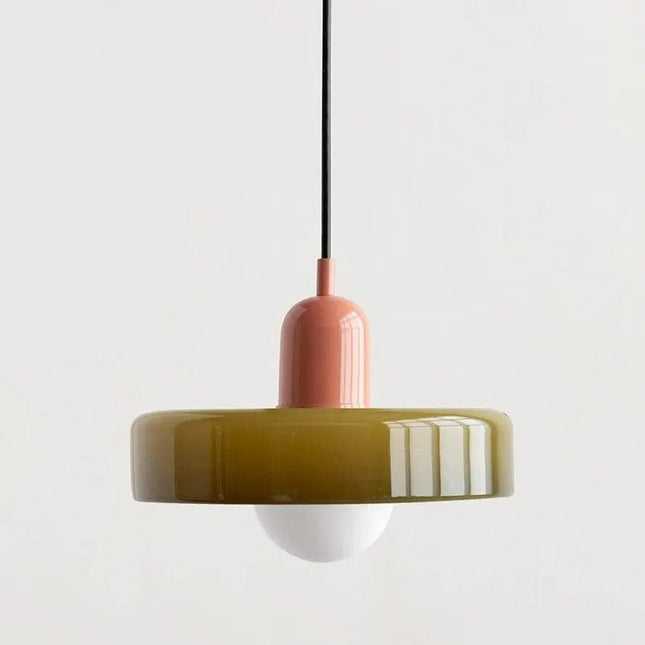Pendant Lights, Retro Hanging Light with Adjustable Cord, Sloped Ceiling Light, Cord Pendant Light with Colored Shade