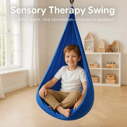 Sensory Swing Pod Enclosed for Ceiling or Frame, Indoor Swing for Adults and Kids with Straps – image 8